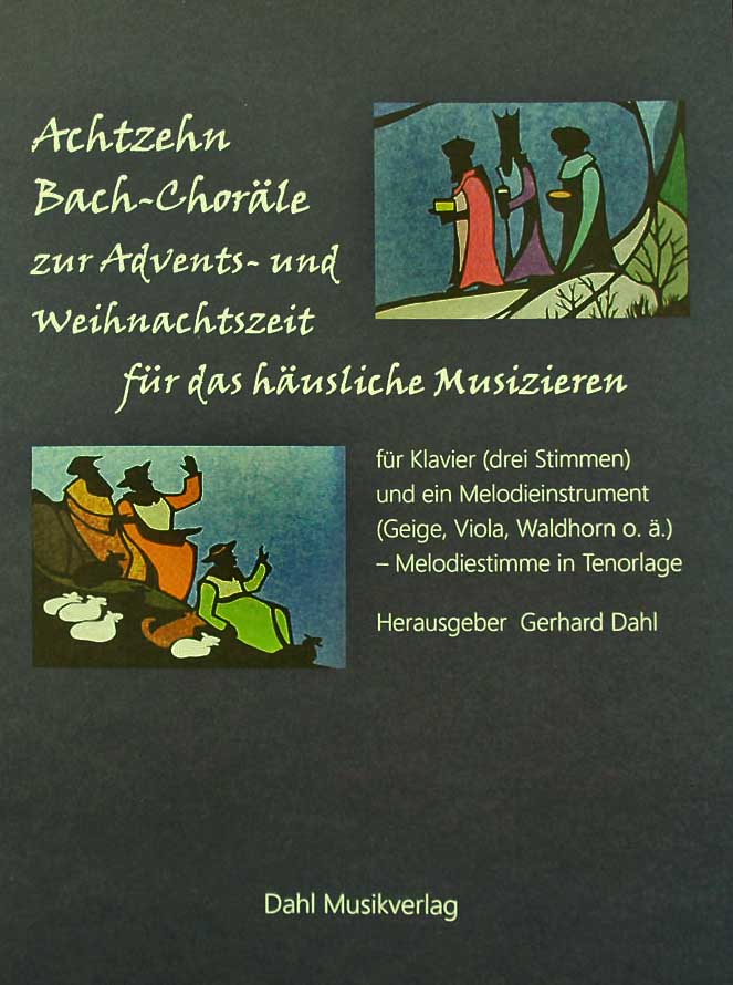- Farbiges Deckblatt des weihnachtlich bebilderten Notenhefts -